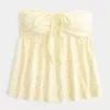 Axelbandslös Cinched Babydoll Top Axelbandslös Cinched Babydoll Top