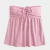 Axelbandslös Cinched Babydoll Top Axelbandslös Cinched Babydoll Top