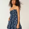 Axelbandslös Ruffle Babydoll Miniklänning Axelbandslös Ruffle Babydoll Miniklänning