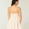 Axelbandslös Ruffle Babydoll Miniklänning Axelbandslös Ruffle Babydoll Miniklänning