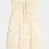 Axelbandslös Ruffle Babydoll Miniklänning Axelbandslös Ruffle Babydoll Miniklänning