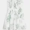 Axelbandslös smockad bodice miniklänning Axelbandslös smockad bodice miniklänning