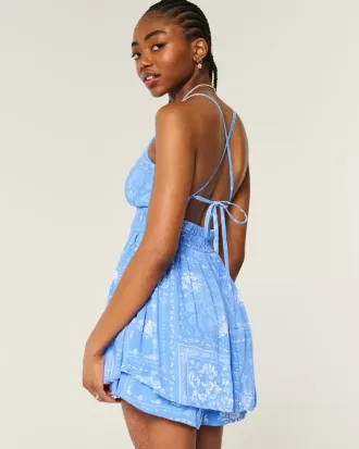 Babydoll Romper med öppen rygg