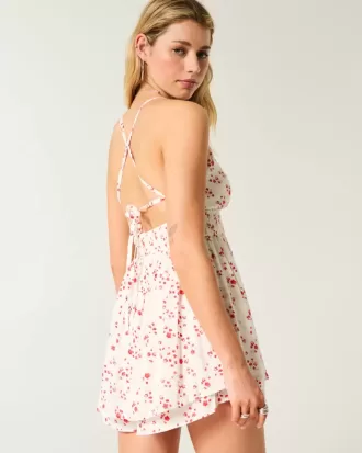 Babydoll Romper med öppen rygg