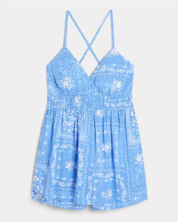 Babydoll Romper med öppen rygg
