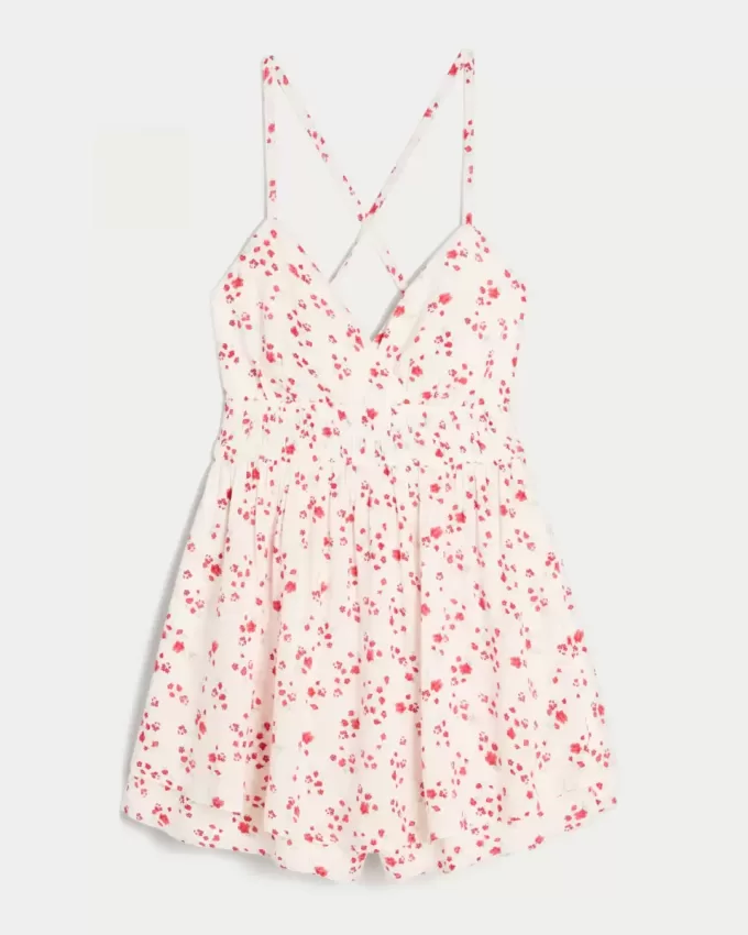 Babydoll Romper med öppen rygg
