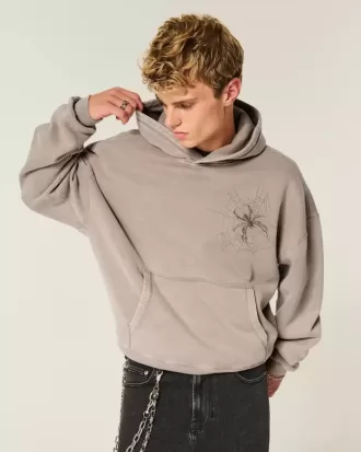 Baggy Cinch Spider grafisk hoodie