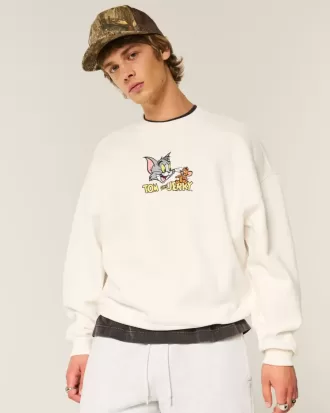 Baggy Cinch Tom och Jerry Graphic Crew Sweatshirt
