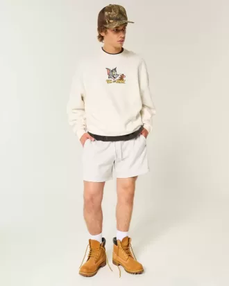 Baggy Cinch Tom och Jerry Graphic Crew Sweatshirt