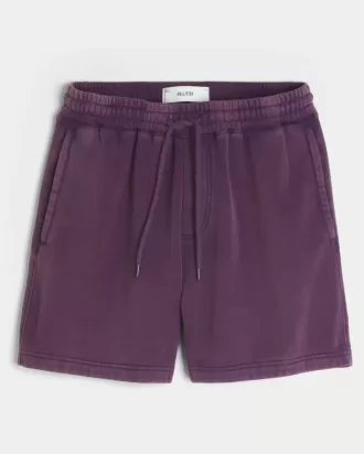 Baggy fleeceshorts ovanför knäet