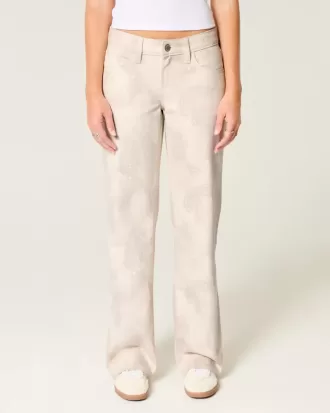 Baggy jeans med låg höjd med Doe Print