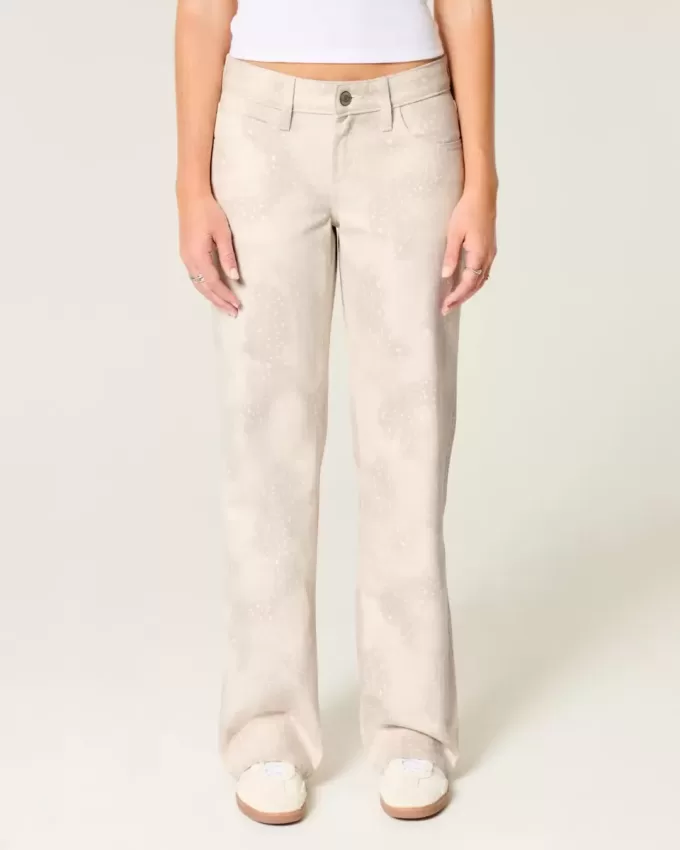 Baggy jeans med låg höjd med Doe Print Baggy jeans med låg höjd med Doe Print