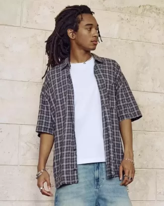 Baggy kortärmad skjorta