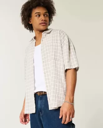 Baggy kortärmad skjorta