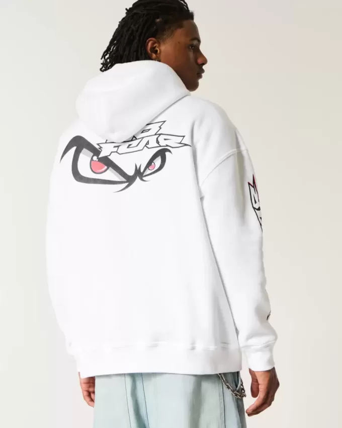 Baggy No Fear Graphic Hoodie Baggy No Fear Graphic Hoodie