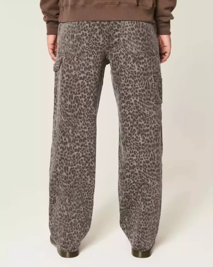 Baggy Painter Jeans med leopardtryck Baggy Painter Jeans med leopardtryck