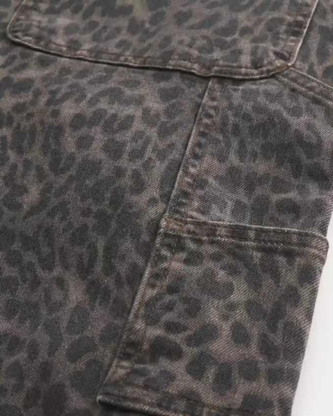 Baggy Painter Jeans med leopardtryck Baggy Painter Jeans med leopardtryck