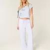 Baggy Pull-On byxor i linneblandning Baggy Pull-On byxor i linneblandning