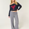 Baggy Pull-On byxor i linneblandning Baggy Pull-On byxor i linneblandning