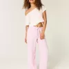 Baggy Pull-On byxor i linneblandning Baggy Pull-On byxor i linneblandning