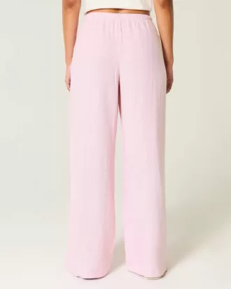Baggy Pull-On byxor i linneblandning