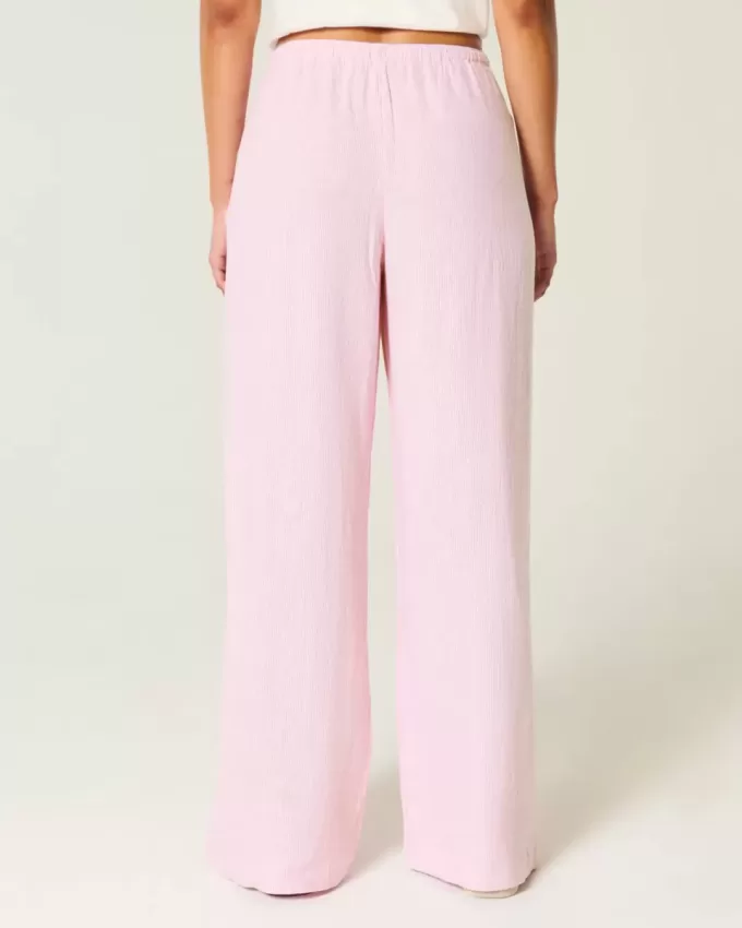 Baggy Pull-On byxor i linneblandning Baggy Pull-On byxor i linneblandning