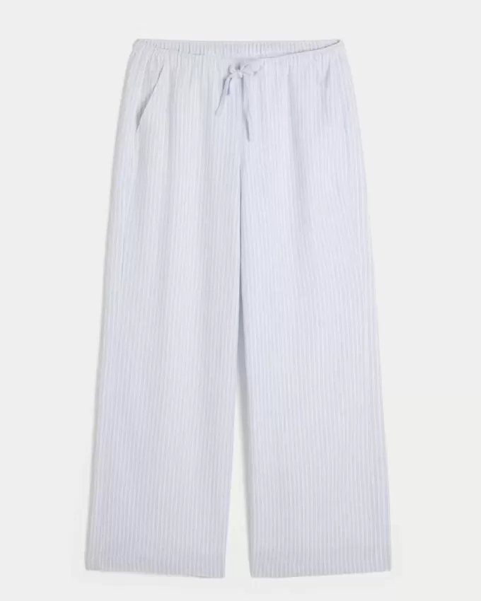 Baggy Pull-On byxor i linneblandning Baggy Pull-On byxor i linneblandning