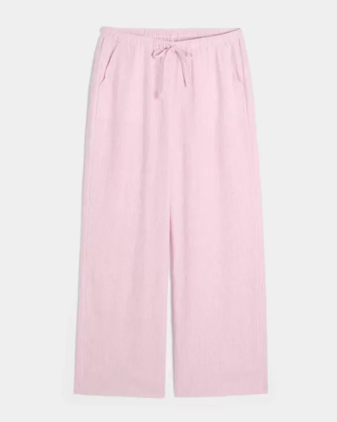Baggy Pull-On byxor i linneblandning Baggy Pull-On byxor i linneblandning