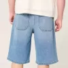 Below-the-knä Medium Wash Super Baggy jeansshorts