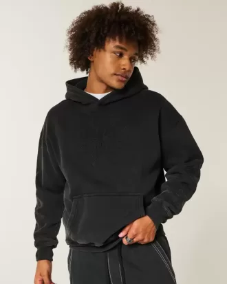 Boxig broderad grafisk hoodie