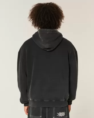 Boxig broderad grafisk hoodie