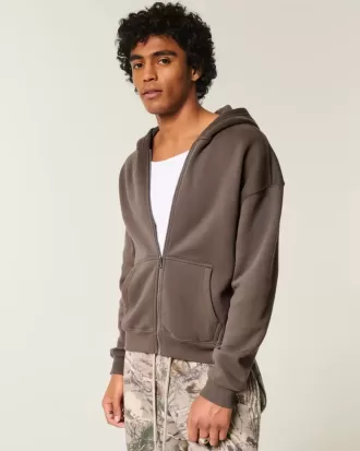 Boxig hoodie med dragkedja