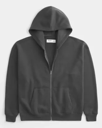 Boxig hoodie med dragkedja