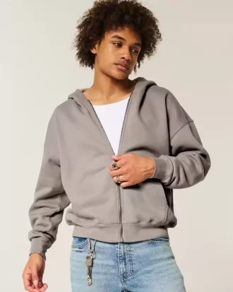 Boxig hoodie med dragkedja