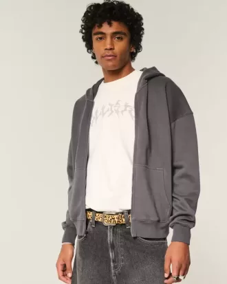 Boxig hoodie med dragkedja