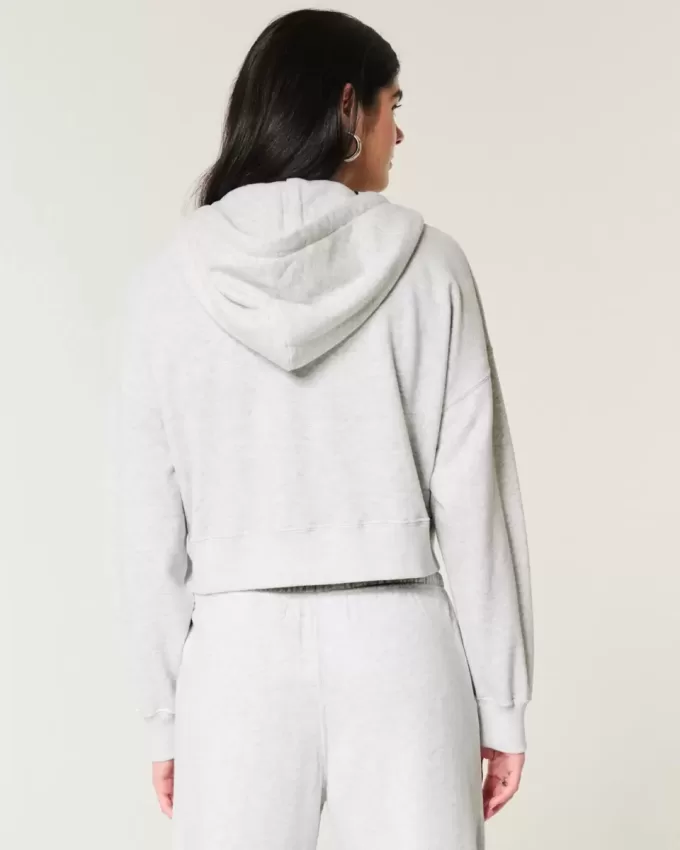 Boxig hoodie med dragkedja Boxig hoodie med dragkedja