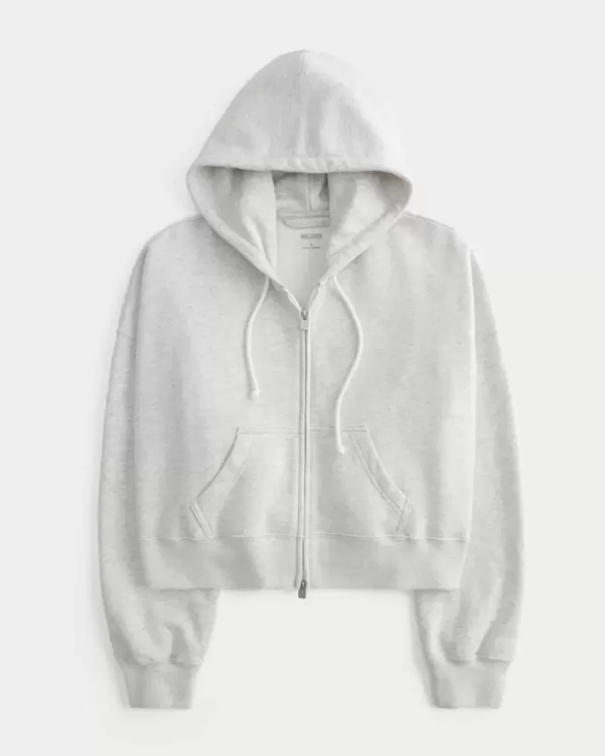Boxig hoodie med dragkedja Boxig hoodie med dragkedja