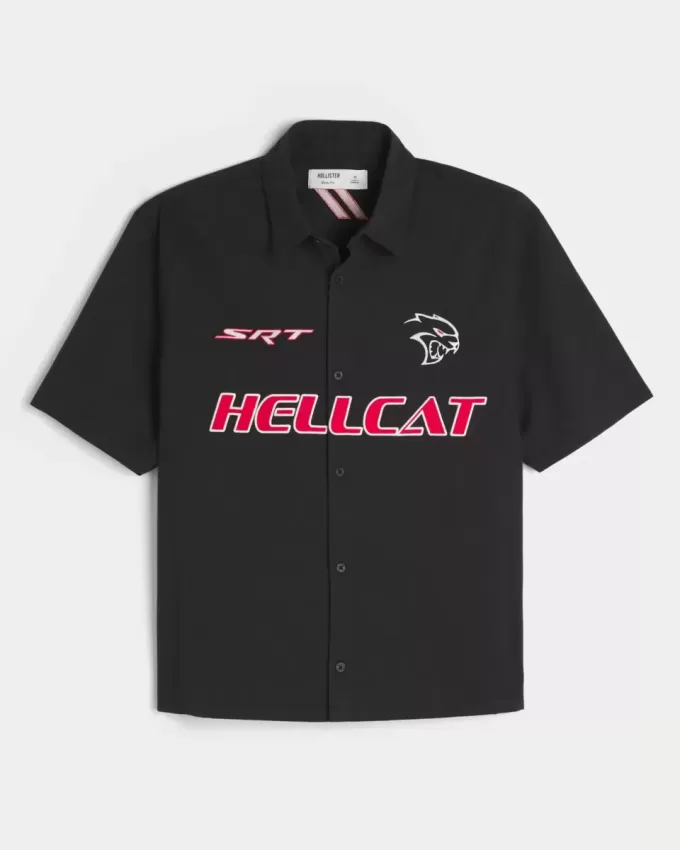 Boxig kortärmad Dodge Hellcat grafisk skjorta Boxig kortärmad Dodge Hellcat grafisk skjorta