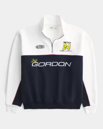 Boxig NASCAR Jeff Gordon grafisk tröja med halv dragkedja