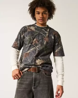 Boxig tungvikts Camo Crew T-shirt