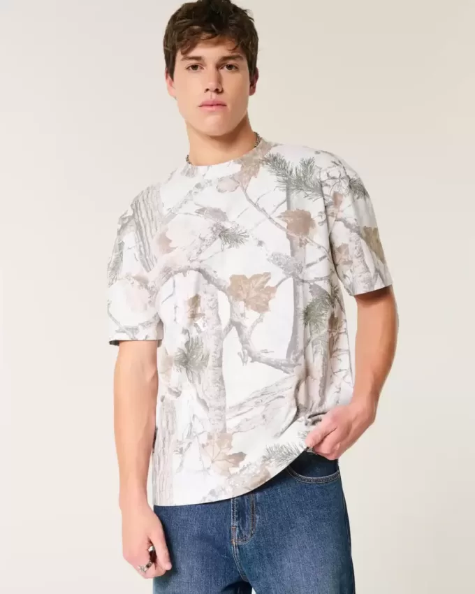 Boxig tungvikts Camo Crew T-shirt