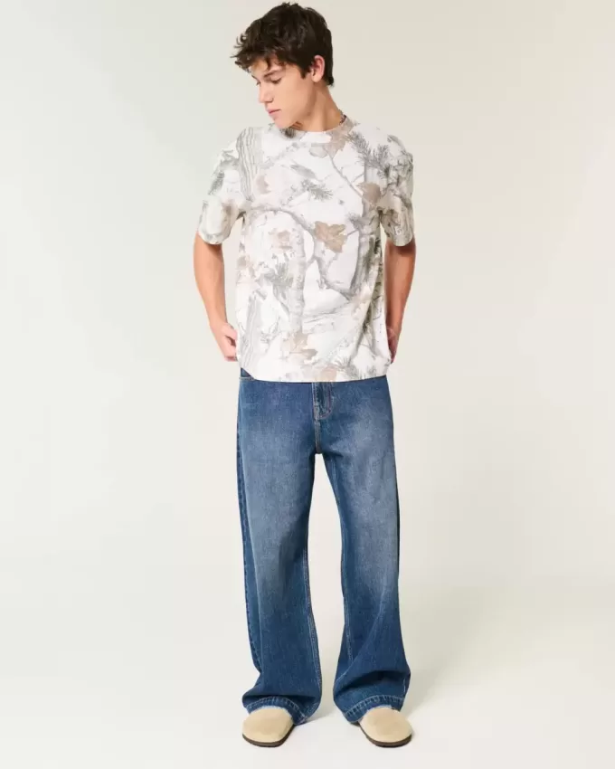 Boxig tungvikts Camo Crew T-shirt