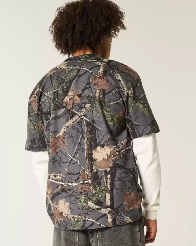 Boxig tungvikts Camo Crew T-shirt