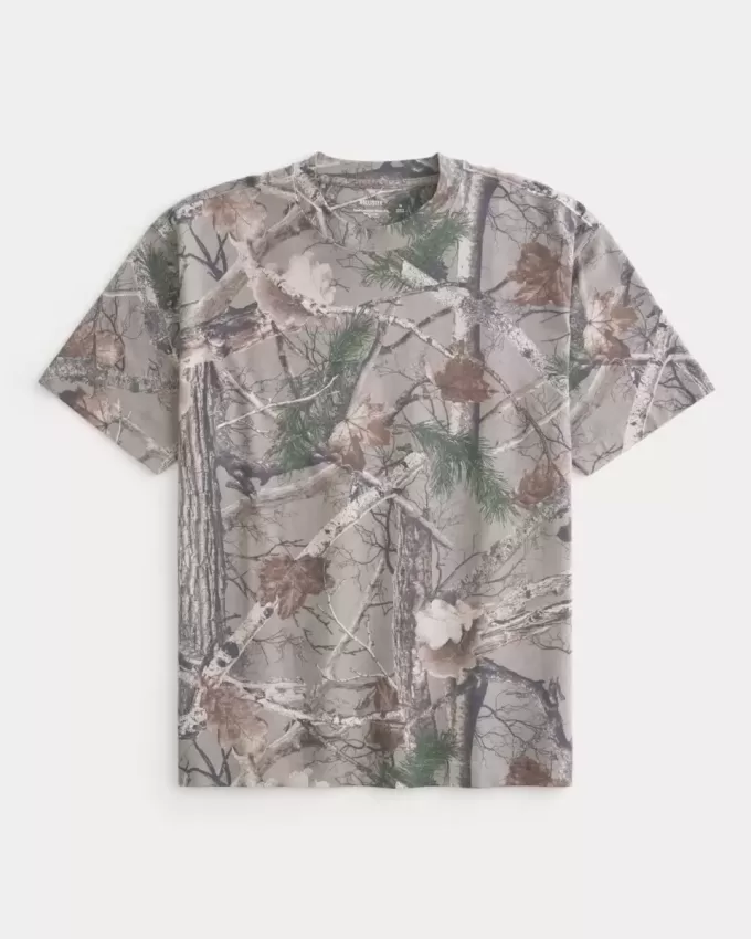 Boxig tungvikts Camo Crew T-shirt