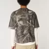 Boxig tungvikts-Crop Camo Crew T-shirt Boxig tungvikts-Crop Camo Crew T-shirt