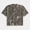 Boxig tungvikts-Crop Camo Crew T-shirt Boxig tungvikts-Crop Camo Crew T-shirt