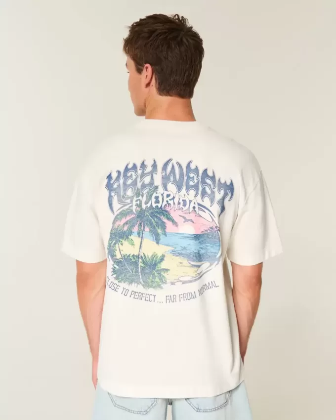 Boxig tungvikts Key West grafisk t-shirt