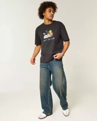 Boxig tungvikts Looney Tunes grafisk t-shirt