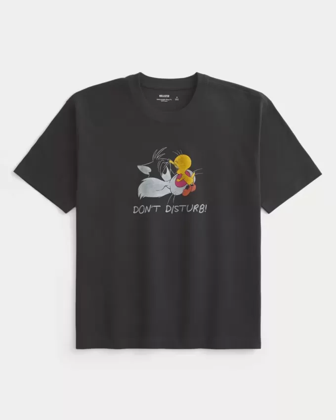 Boxig tungvikts Looney Tunes grafisk t-shirt Boxig tungvikts Looney Tunes grafisk t-shirt
