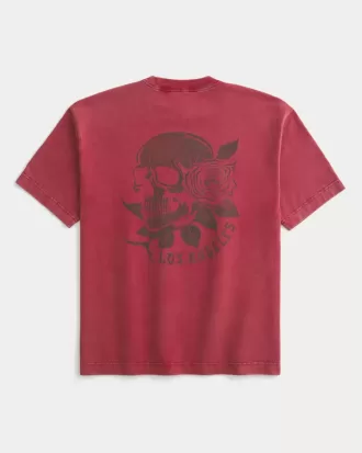 Boxig tungvikts Los Angeles grafisk t-shirt